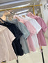 Satin Short Sleeves Tops With Scarf